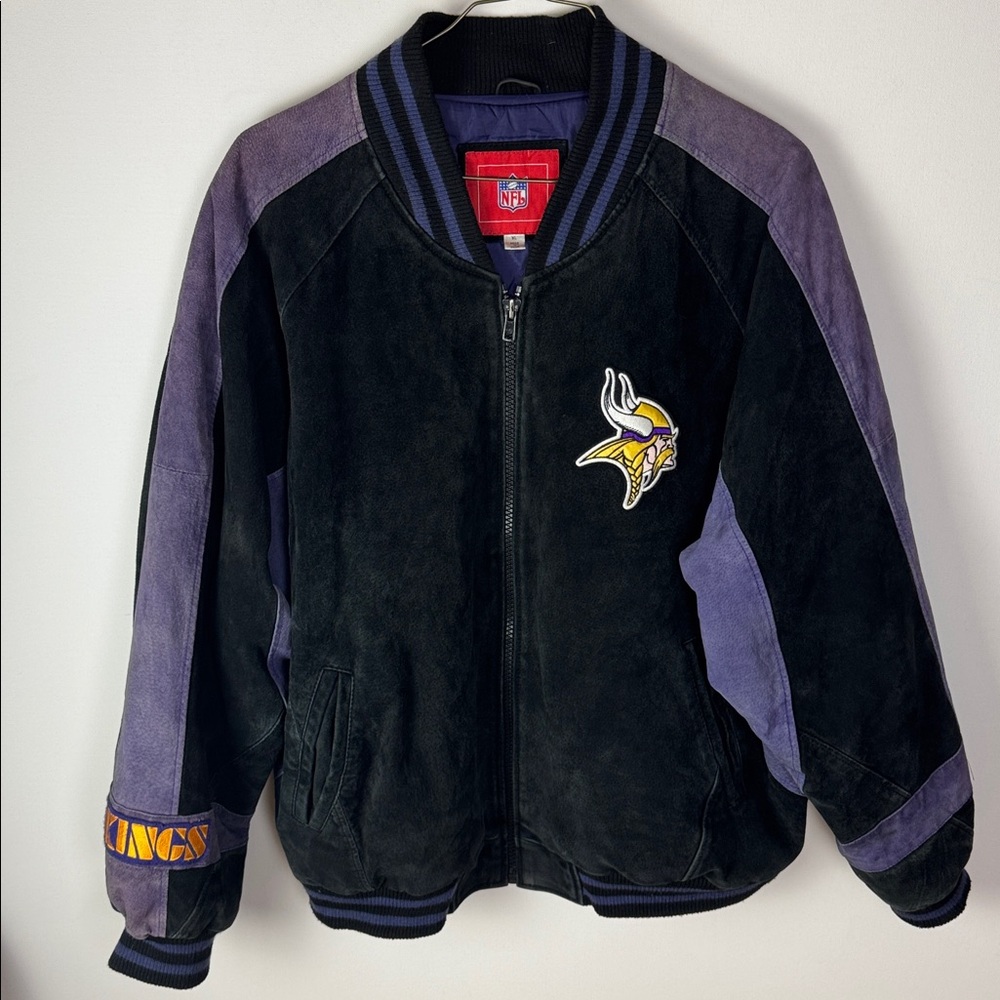 VTG NFL MN Vikings Leather Jacket - Men's XL